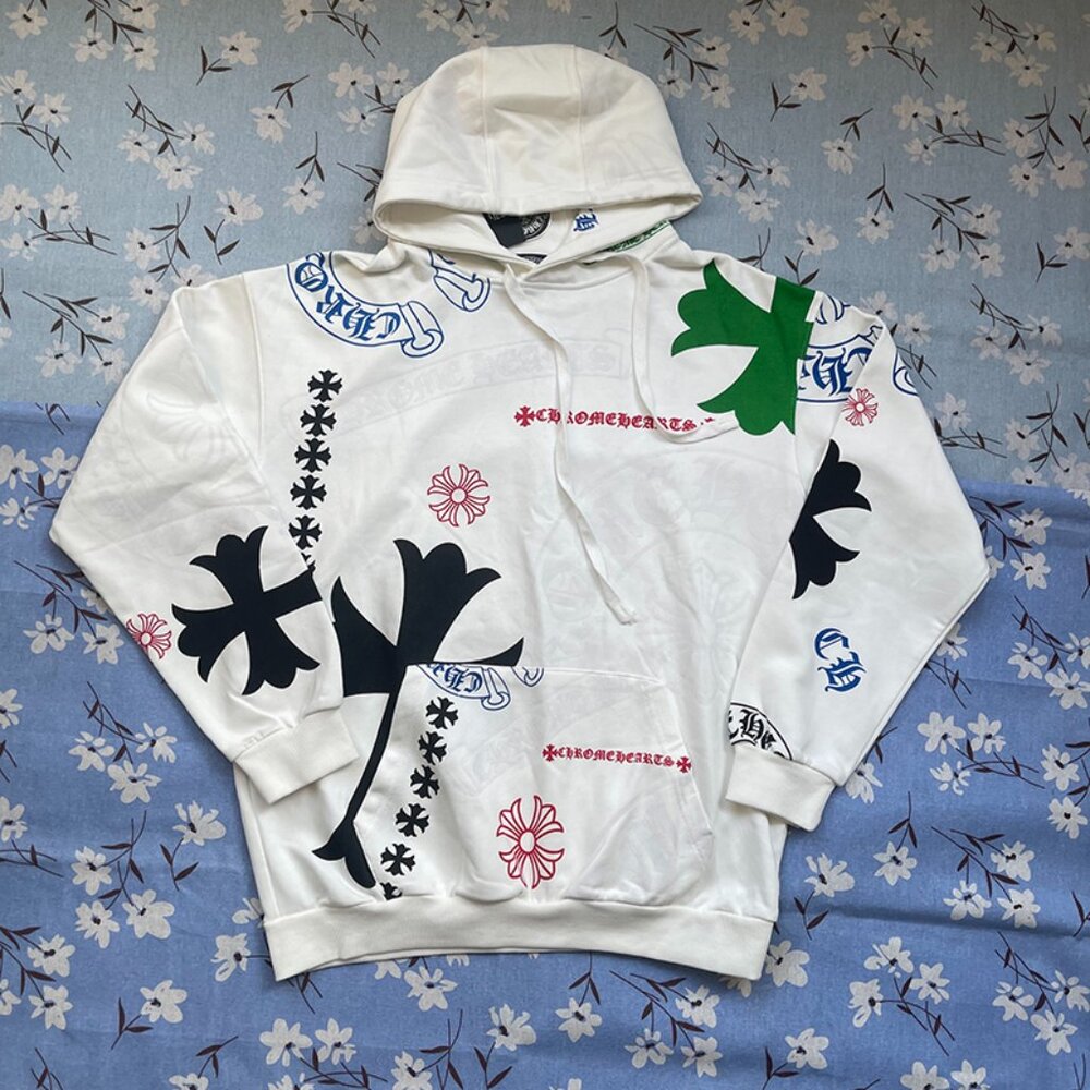 Chrome Hearts Stencil Hoodie White